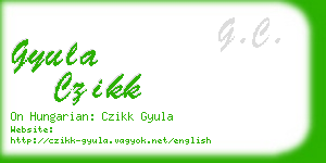 gyula czikk business card